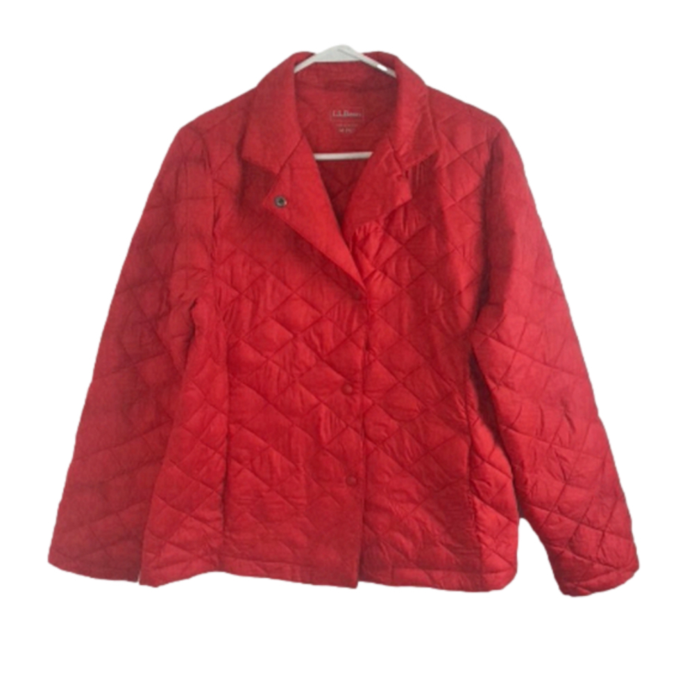 L.L. Bean Quilted Coral-Colour Light Jacket